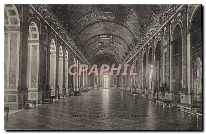 Old Postcard Palace Of Versailles Galerie Des Glaces