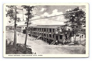 Postcard Depot Brigade Camp Devens Ayer Mass. U. S. Army