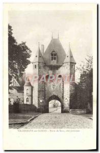 Old Postcard Villeneuve Sur Yonne Sens Gate