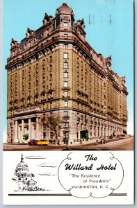 Vtg Washington DC The Willard Hotel Residence Of Presidents 1950s View Postcard