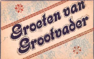 Groeten van Grootvader Holland Writing on back 