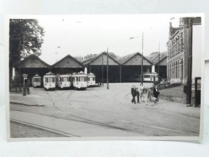 Original Vintage Tram Photo Woluwe Depot Brussels  Belgium 1957