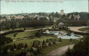 Newburyport MA Atkinson Park Birdseye c1910 Postcard