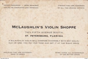 BC : ST PETERSBURG , Florida , 30-40s ; McLAUGHLIN's Violin Store