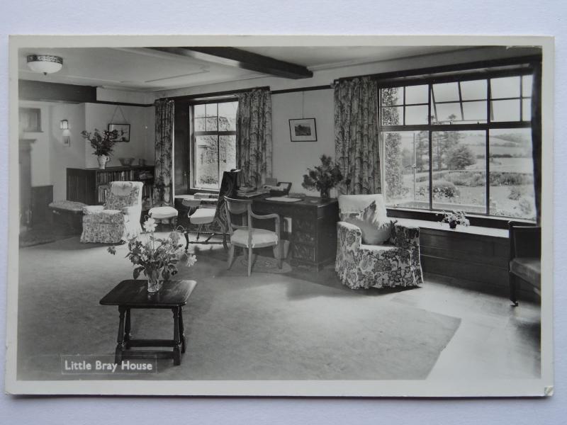 Devon EXMOOR Little Bray House Lounge (2) 1960's RP Postcard