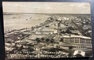 1952 Ecuador Real Picture Postcard Cover To France Guayaquil Partial View