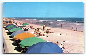 1954 VIRGINIA BEACH VA OCEAN SIDE SUNBATHING DEXTER PRESS POSTCARD P3485