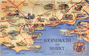 br109625 bournemouth and district  uk map carte geographique