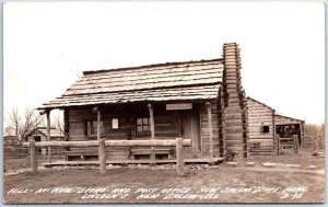 VINTAGE POSTCARD RPPC McNEIL'S STORE & POST OFFICE NEW SALEM STATE PARK ILL 1941