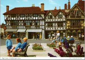 postcard UK England  Stratford-upon-Avon     High Street