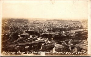 Real Photo Postcard Birds Eye View of Cherbourg France