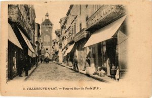 CPA VILLENEUVE-sur-LOT-Tour et Rue de Paris (264147)