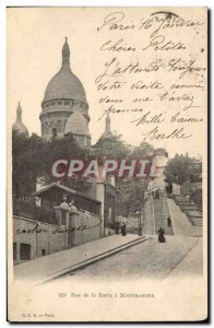 Old Postcard Paris Street in Barre Montmartre