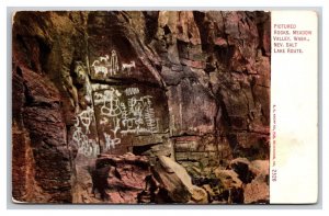 Pictured Rocks Petroglyphs Meadow Valley Wash Nevada NV UNP DB Postcard Z9