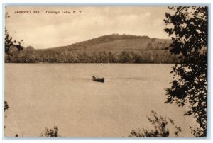 c1910 Zentgraf's Hill Canoeing Oquaga Lake New York NY Antique Vintage Postcard