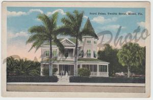 Royal Palms Twelfth Street Miami Beautiful Vintage Kropp Postcard Florida