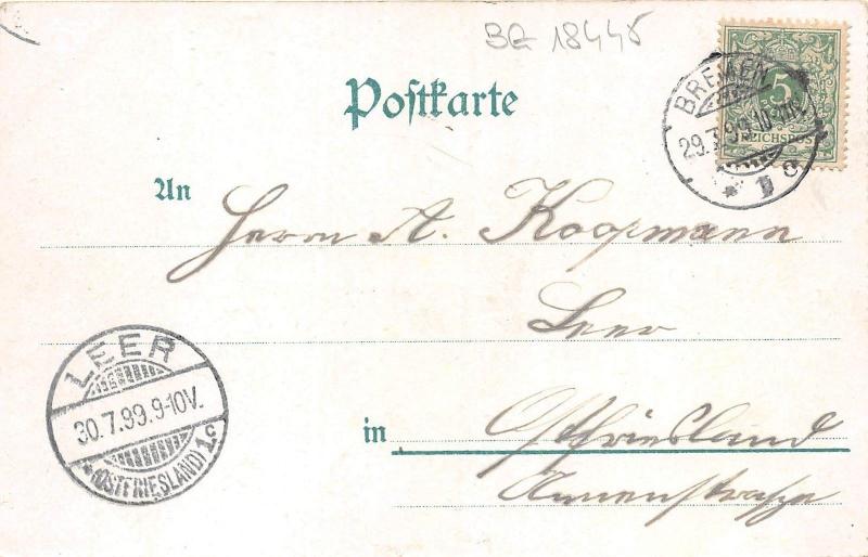 bg18445 Bremen Hafen litho germany