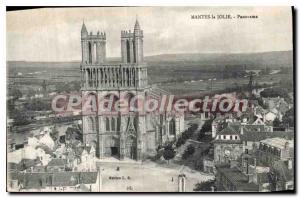 Old Postcard Mantes la Jolie Panorama