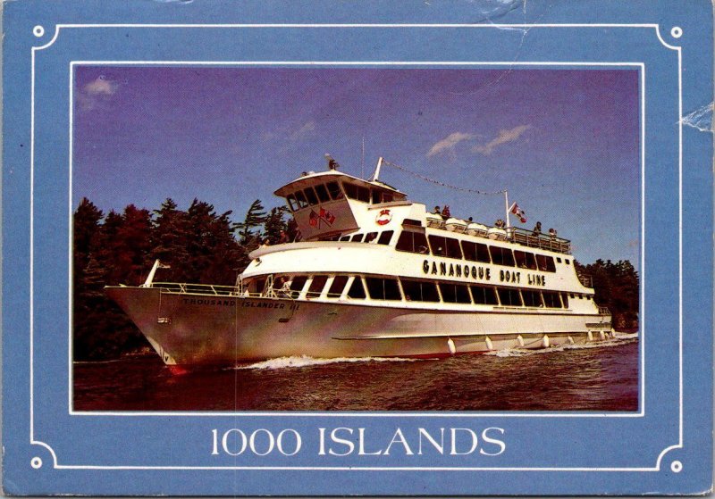 Ships Triple Decker Passenger Vessel Gananoque Boat Line Ontario Canada 1987