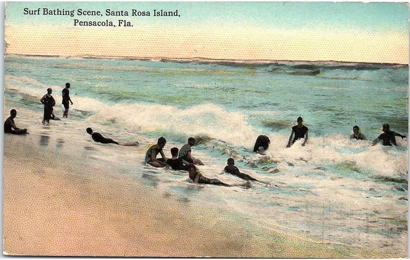 Postcard FL Pensacola Surf Bathing Scene Santa Rosa Island K100 | United States - Florida - Pensacola, Postcard / HipPostcard Postcard FL Pensacola Surf Bathing Scene Santa Rosa Island K100 | United States - Florida - Pensacola, Postcard / HipPostcard