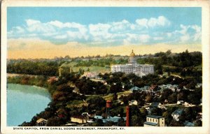 State Capitol Viewed from Daniel Boone Monument Frankfort KY Vtg Postcard B19