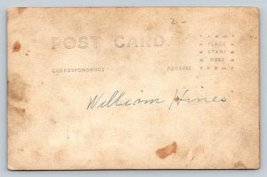 RPPC  Man Named William Hines With Daughter  Model T Ford   Postcard