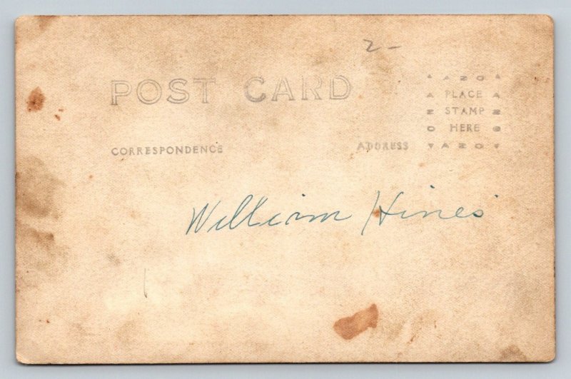 RPPC  Man Named William Hines With Daughter  Model T Ford   Postcard