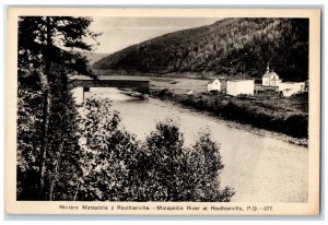 c1910's View Of Matapedia River At Routhierville PQ Canada Antique Postcard
