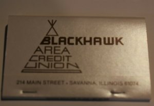 Blackhawk Area Credit Union Savanna Illinois Matchbook