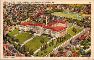 Aerial View of Taylor Allderdice High School, Pittsburgh PA Vintage Postcard O61