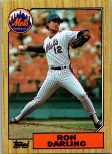 1987 Topps Baseball Card Ron Darling New York Mets sk3271