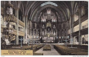 Interior View, Notre Dame Church, The Nave, Montreal, Quebec, Canada, 00-10´s