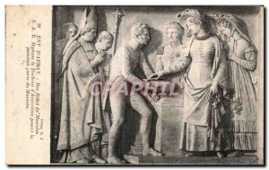 Postcard Old Approx d Auray Bas Relief Mausoleum of S A R Madam Duchese of An...