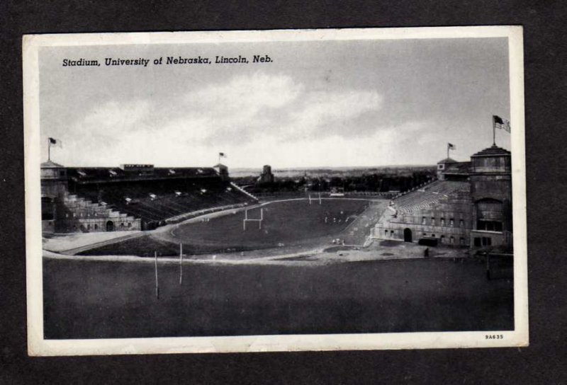 NE University of Nebraska Football Stadium Lincoln Neb Real Photo Postcard RPPC