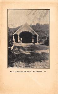 Cavendish Vermont~Dirt Road Leading to the Old Covered Bridge~B&W c1906 UDB