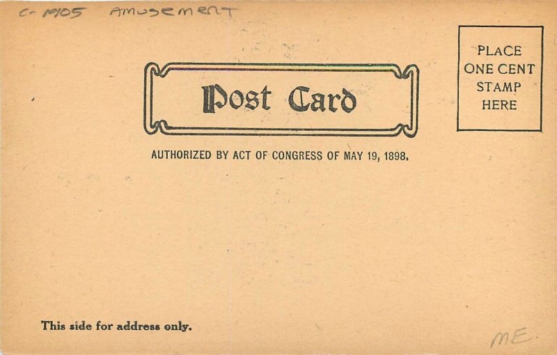 Postcard C-1905 New York Coney Island Shooting the Chutes Dreamland 22-13195