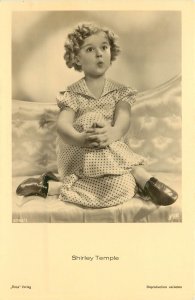 3 Shirley Temple RPPC Postcards Teddy Bear Monkey Polka Dot Dress 9440/2 9793/1