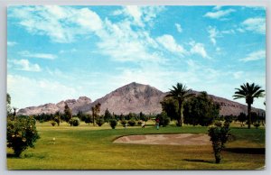 Advertising~Golf Course Below Camelback Mt Richardson Lovelock~Vintage Postcard