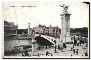 Old Postcard Paris Pont Alexandre III