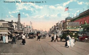 Vintage Postcard 1909 Henderson's Surf Avenue Theater Coney Island New York NY