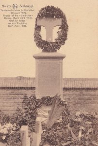 Zeebrugge Graves Of The Vindictive Heroes 1918 Military Belgium Postcard
