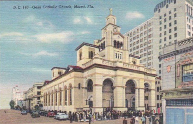 Florida Miami Beach Gesu Catholic Church Curteich