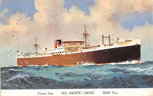 MS Pacific Grove Furness Line Ship 1932 Missing Stamp 
