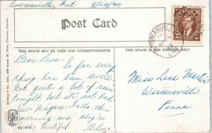 1940 CPR Bridge Over Vanstone's Pond Bowmanville Ontario Canada Postcard