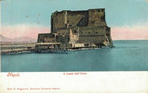 Italy Napoli Il Castel dell'ovo Naples Vintage Postcard 03.10
