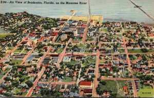 Florida Bradenton Aerial View 1947 Curteich