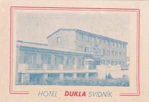 Czechoslovakia Praha Hotel Svidnik Vintage Luggage Label sk3603