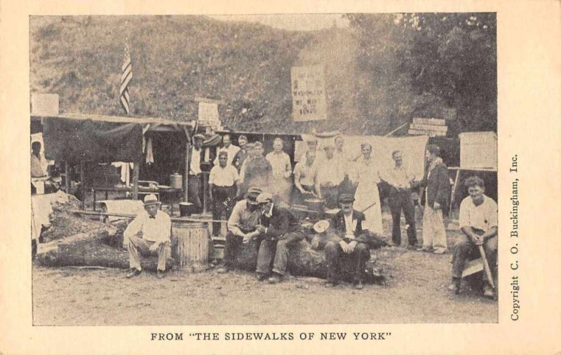 From the Sidewalks of New York Camping Scene Vintage Postcard JJ658879