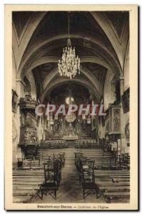 Old Postcard Beaufort Sur Doron Interior of The Church