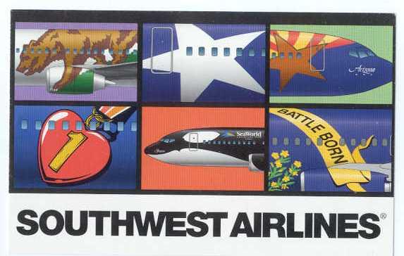 Southwest Airlines, A Symbol of Freedom Advertising Postcard